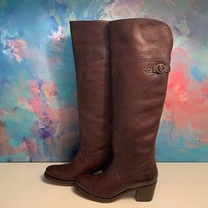 Frye Jane Tall Cuff Boot Brown 7.5